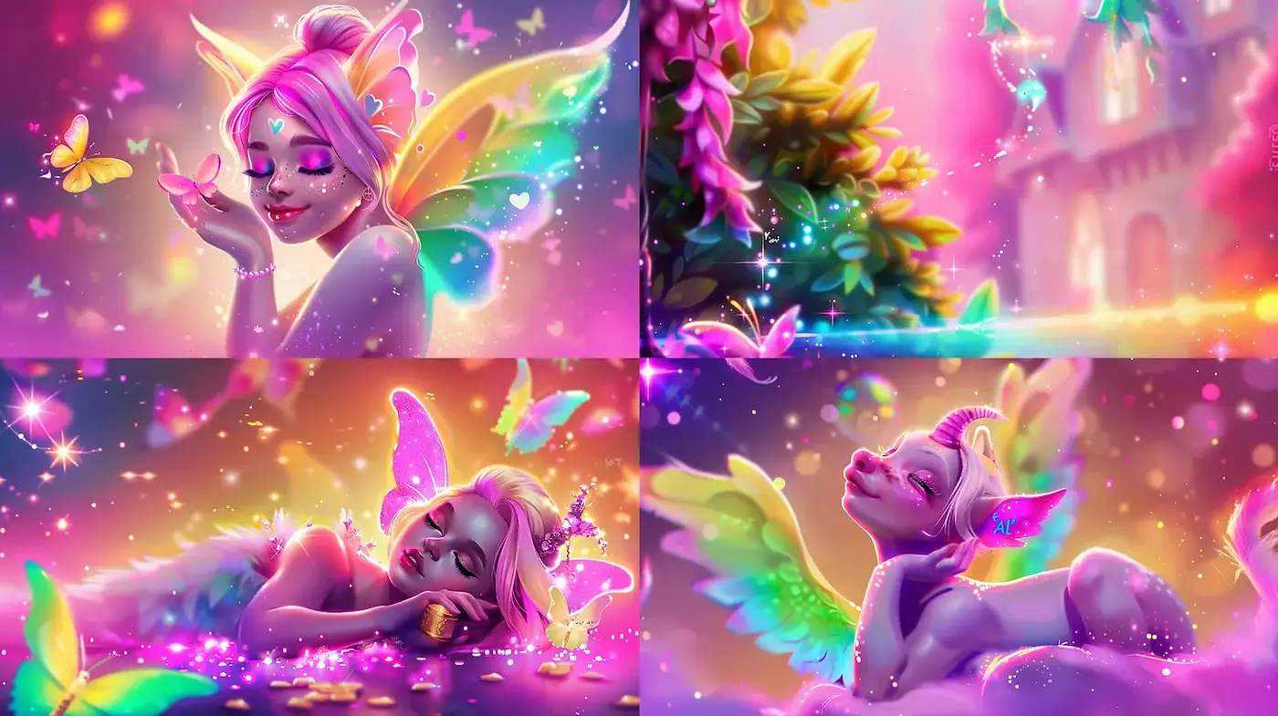 Whimsical Fantasy Art with Vivid Colors and Dreamlike Quality - Midjourney sref style