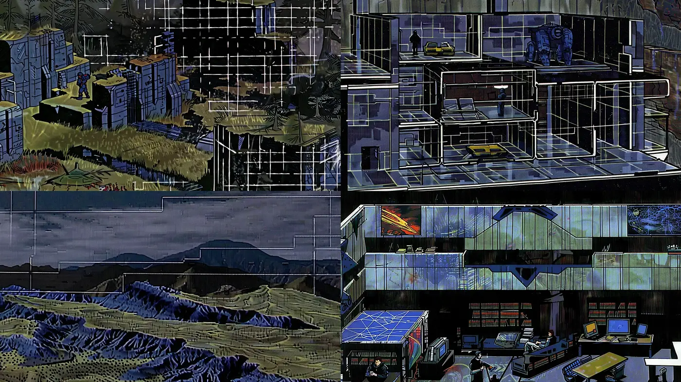 Nocturnal Blueprint Aesthetic with a Digital Artisan's Touch - Midjourney sref style