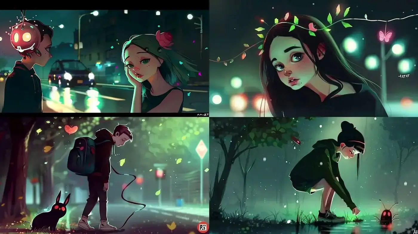 Whimsical and Dreamlike Urban Landscapes with a Touch of Playfulness - Midjourney sref style