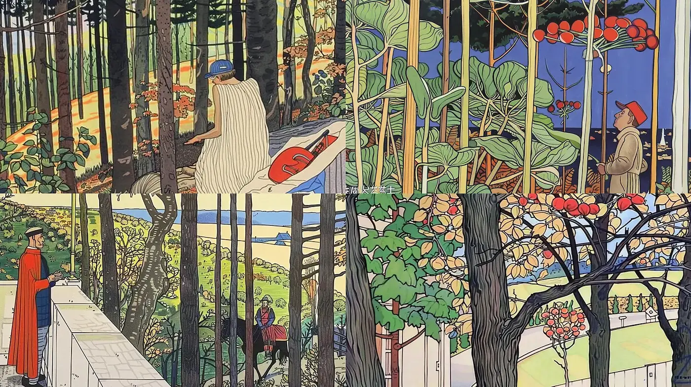 Vivid and Playful Illustrations with a Touch of Nostalgia - Midjourney sref style
