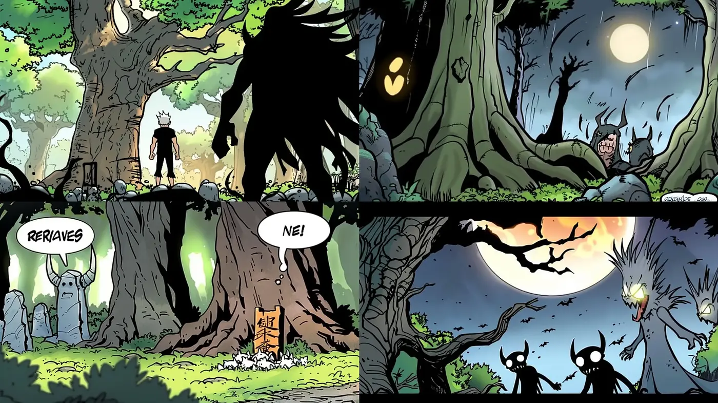 Enchanted Forest Whispers: A Homage to Classic Fantasy Comic Art - Midjourney sref style