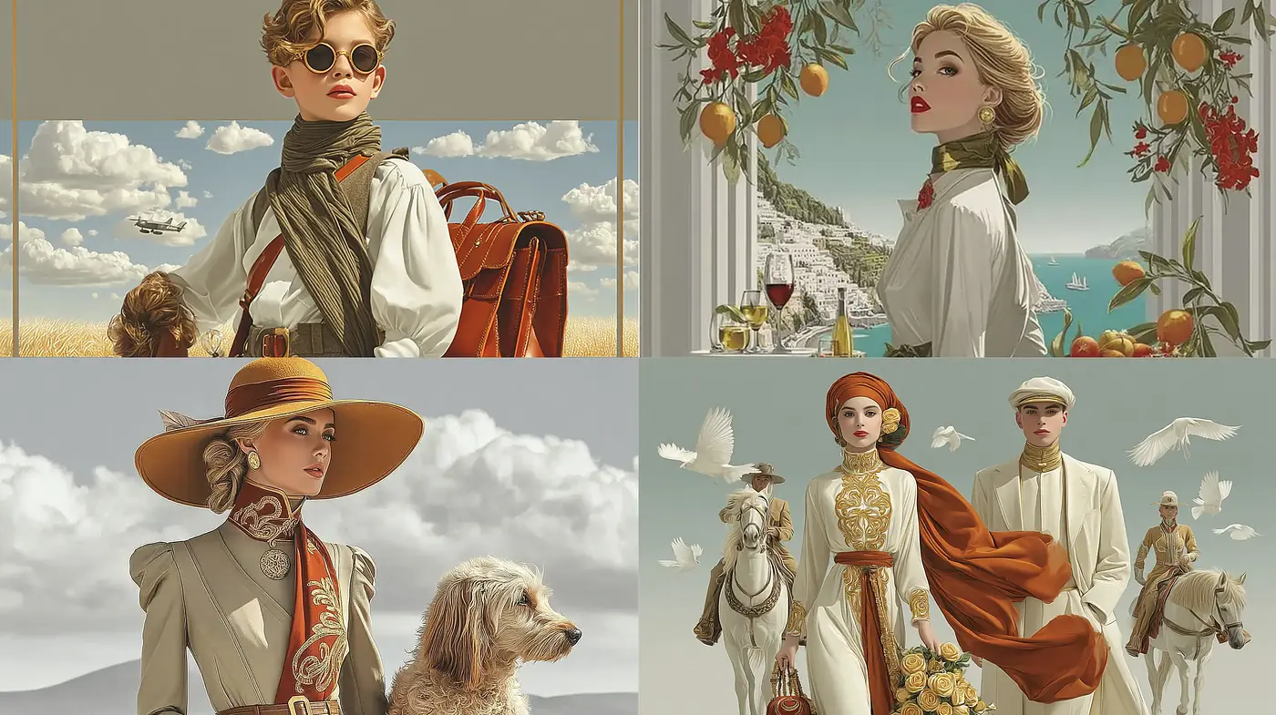 Elegant Nostalgia with a Touch of Seasonal Whimsy - Midjourney sref style