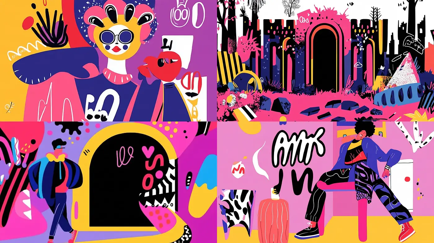 Vibrant Pop Art with a Modern Twist - Midjourney sref style