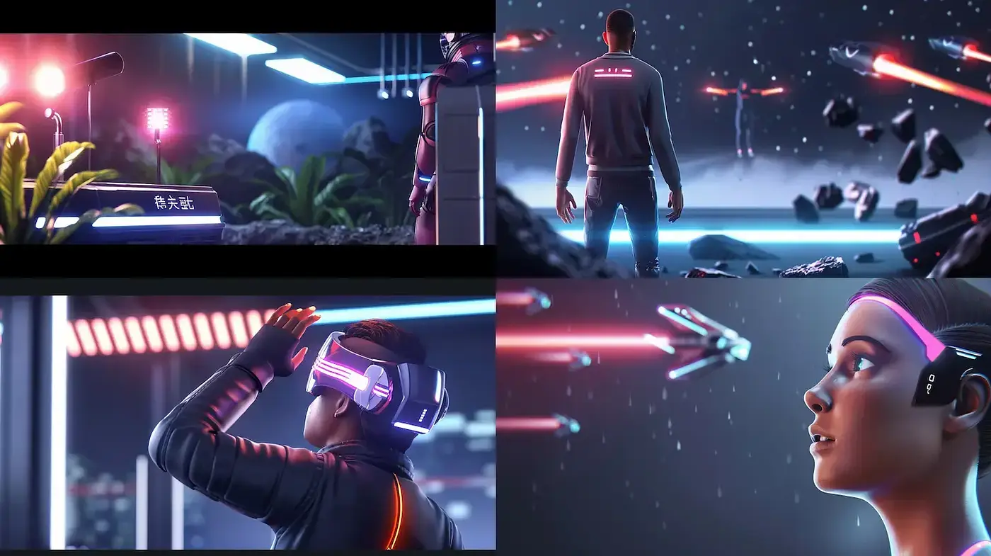 Futuristic Neon Aesthetics with a Sci-Fi Vibe - Midjourney sref style