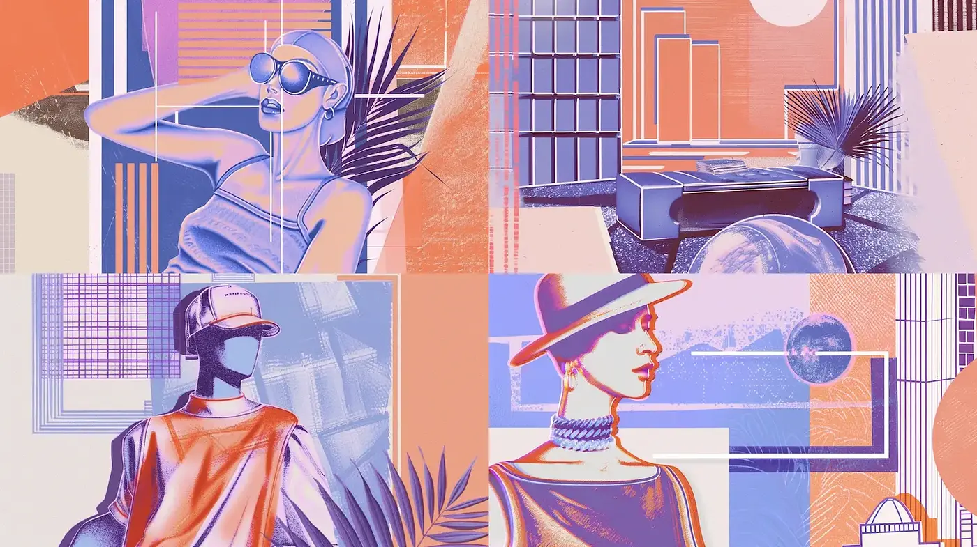 Stylized Urban Aesthetic with Retro Influences - Midjourney sref style