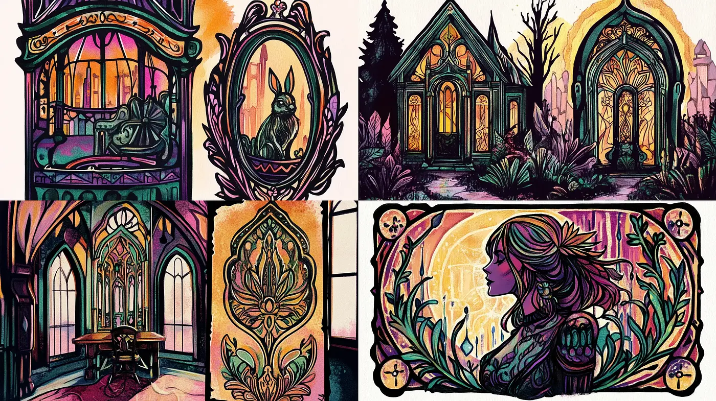 Gothic Revival Stained Glass Elegance - Midjourney sref style