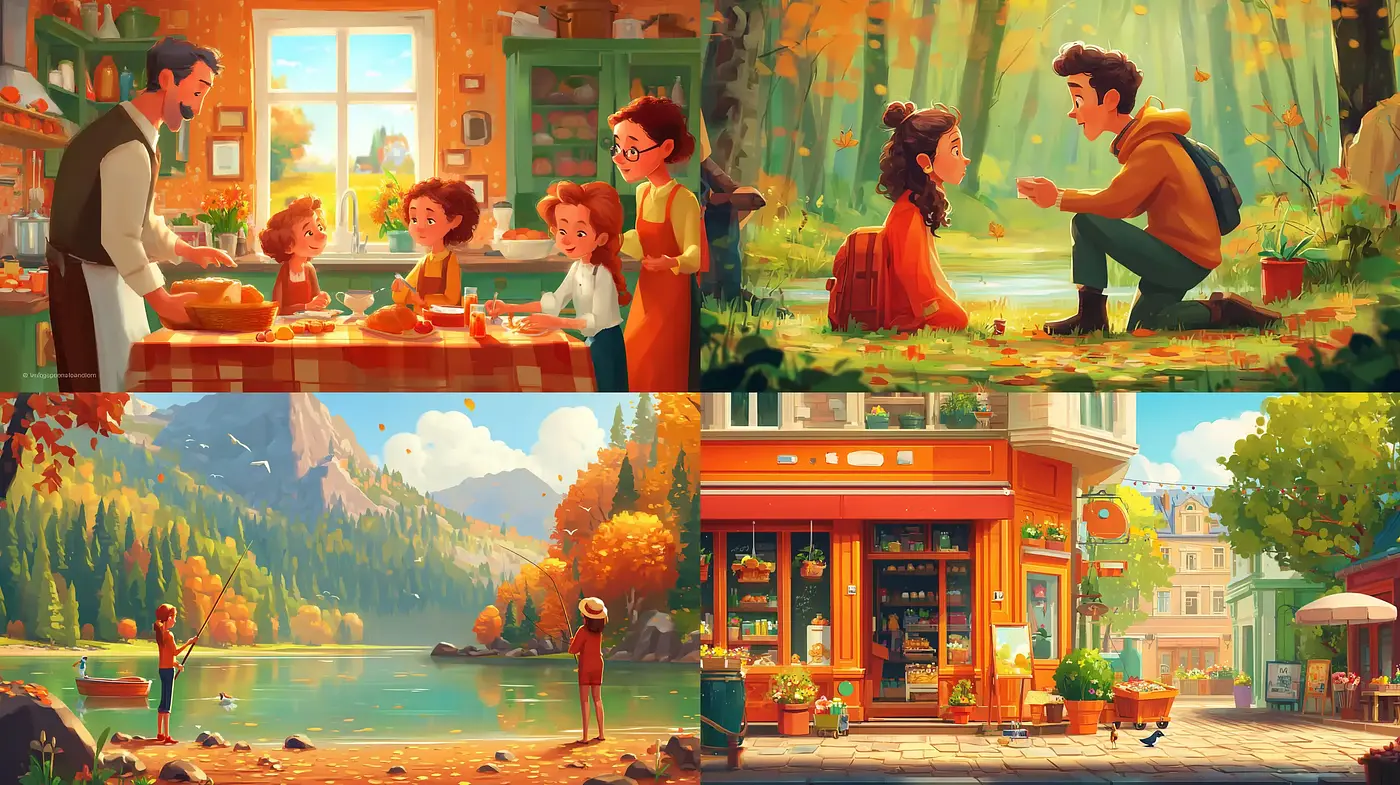 Warm and Inviting Storybook Aesthetics with Whimsical Charm - Midjourney sref style