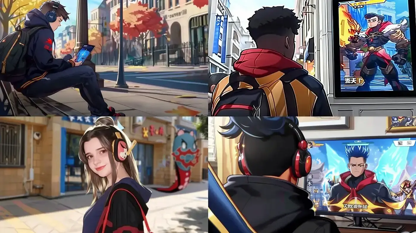 Vibrant Contemporary Urban Aesthetic with a Hint of Anime Influence - Midjourney sref style