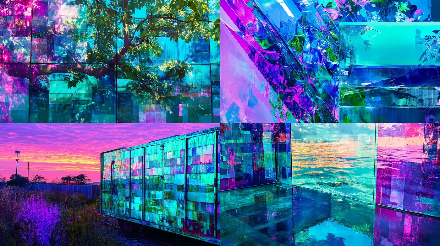 Chromatic Synthesis of Nature and Technology - Midjourney sref style