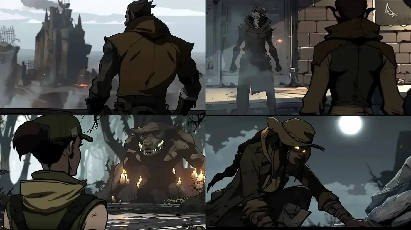 Stylized Post-Apocalyptic Narrative with a Graphic Novel Aesthetic - Midjourney sref style