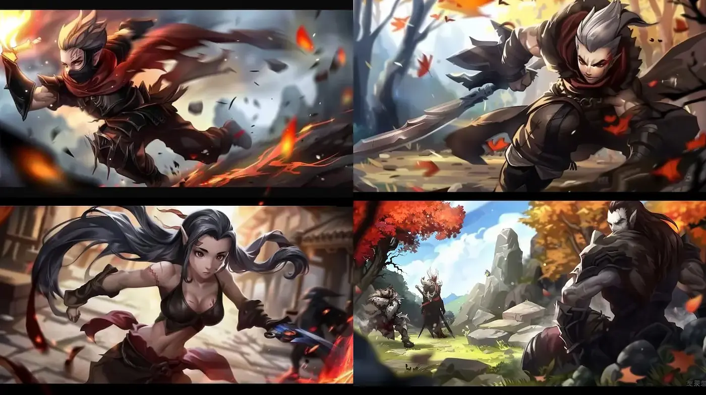 Dynamic Fantasy Art with a Roaring Sense of Movement and Emotion - Midjourney sref style