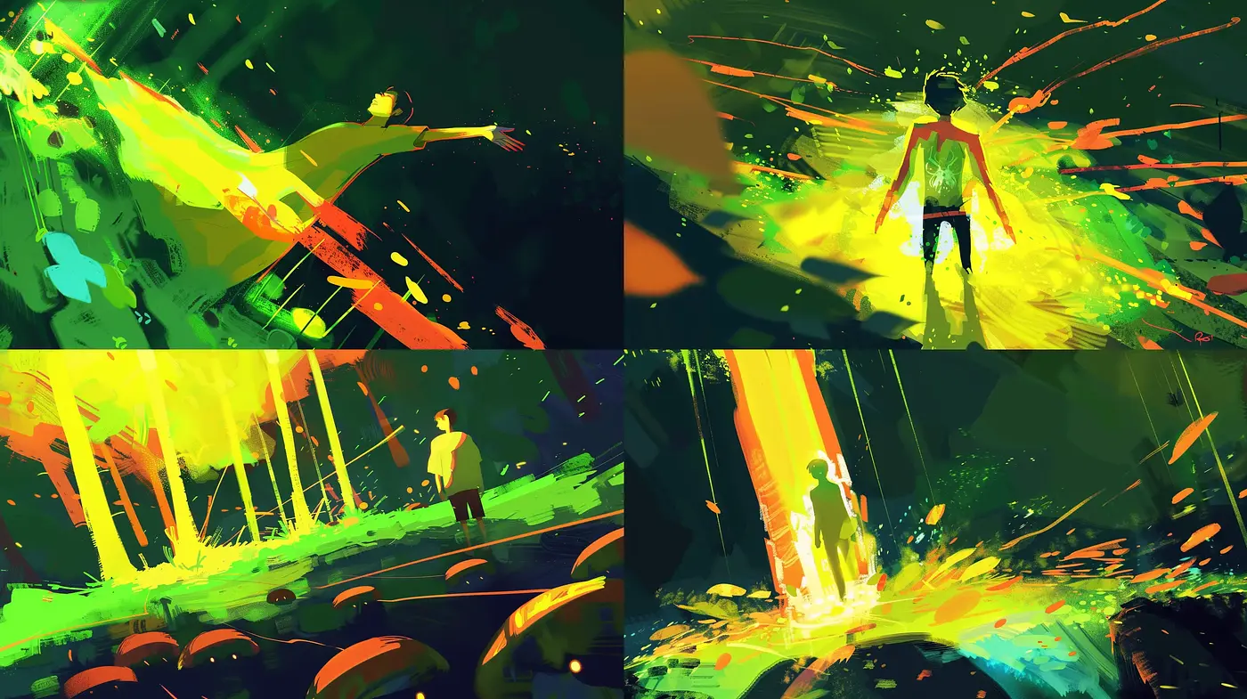 Energetic Abstract Impressionism with a Modern Twist - Midjourney sref style