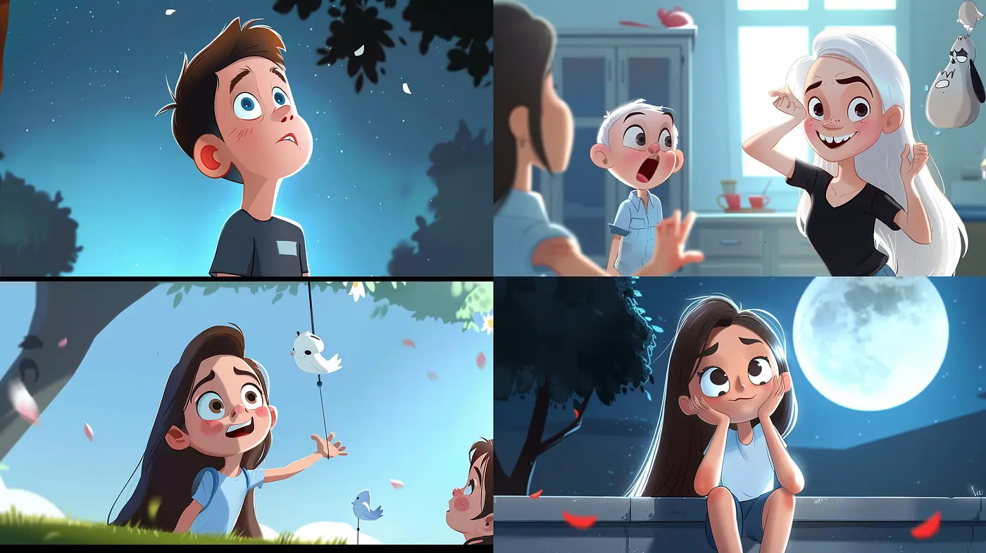 Whimsical Twilight: A Consistent Exploration of Stylized Animated Storytelling - Midjourney sref style