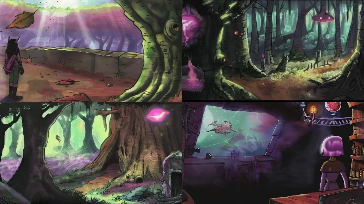 Whimsical Fantasy Forests with a Surreal Twist - Midjourney sref style