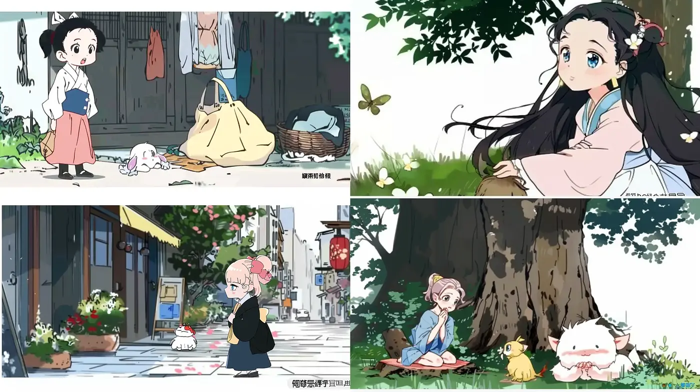 Serene and Idyllic Anime-Inspired Storybook Imagery - Midjourney sref style