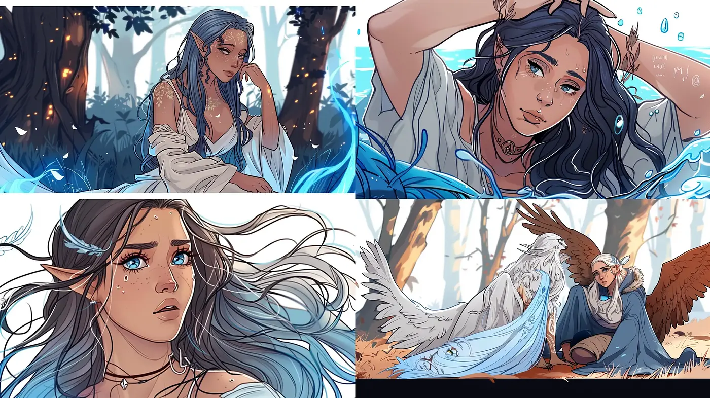 Ethereal Fantasy Anime Illustration - Midjourney sref style
