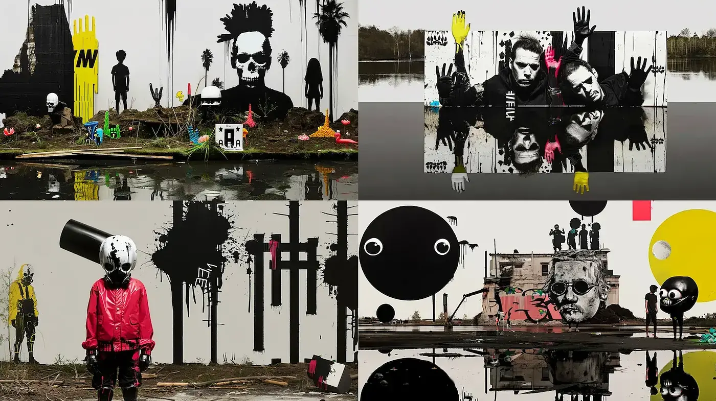 Dynamic and Eclectic Urban Art Aesthetic - Midjourney sref style