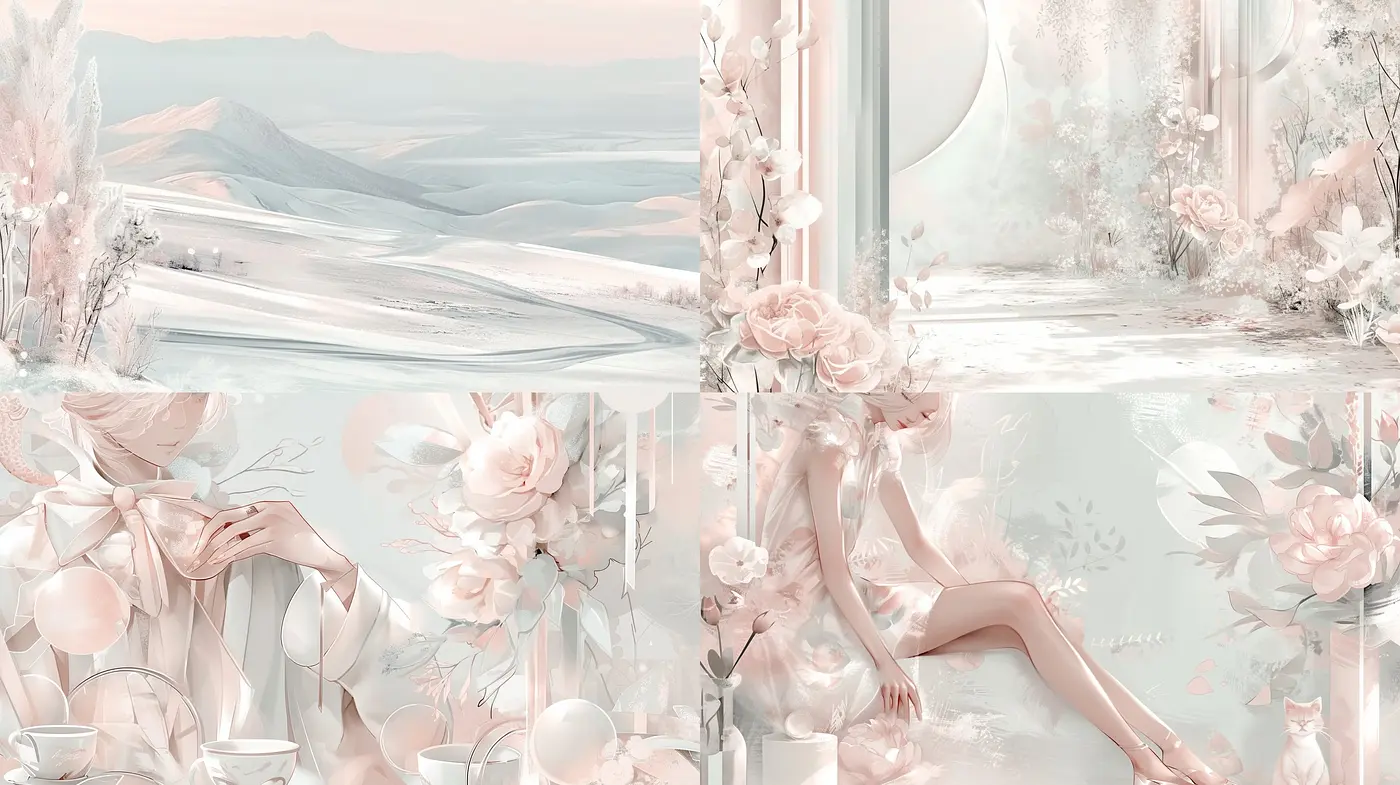 Ethereal Pastel Dreamscape: A Fusion of Digital Impressionism and Contemporary Art - Midjourney sref style