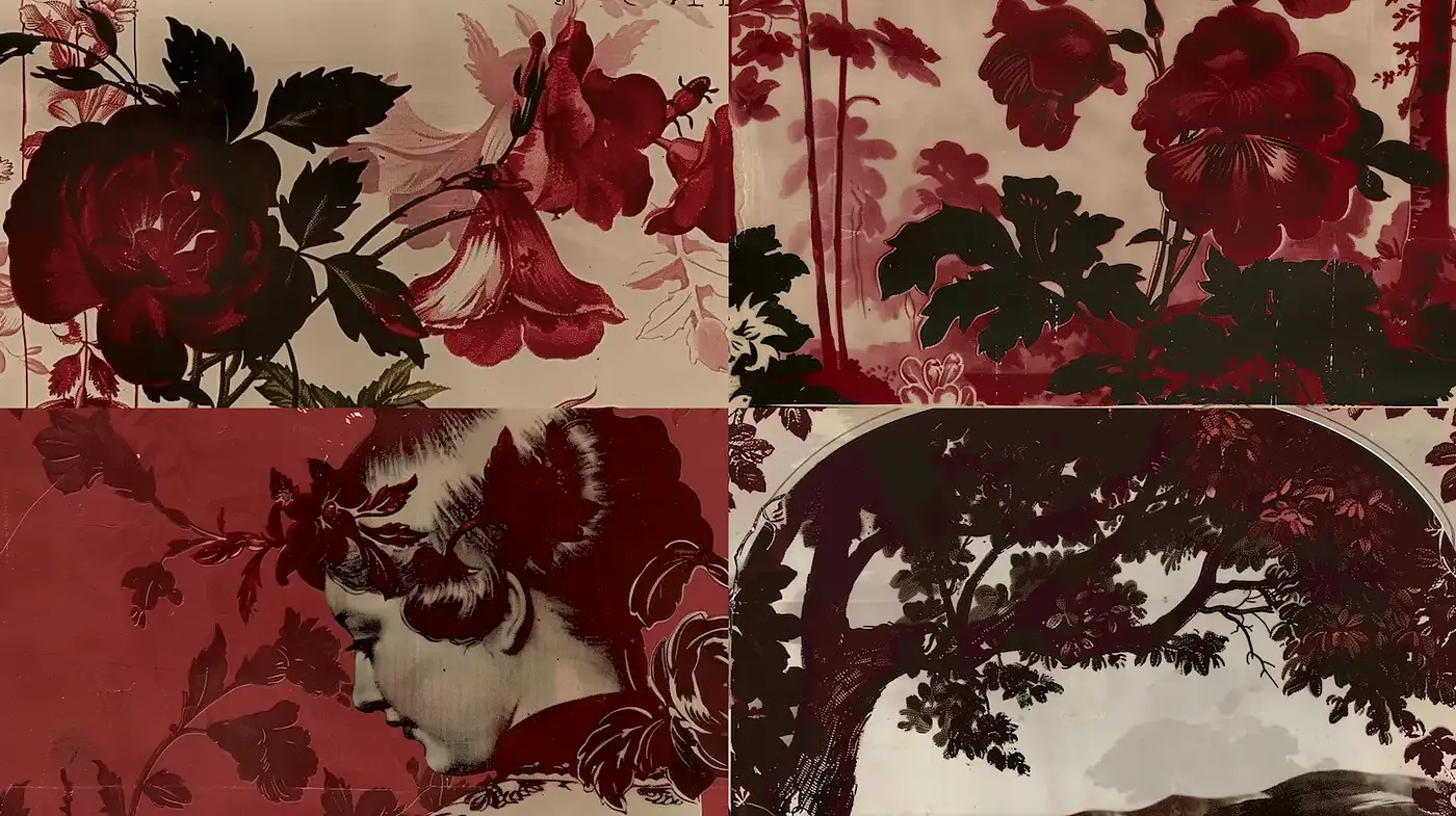 Rich Floral Elegance with a Touch of Vintage Charm - Midjourney sref style