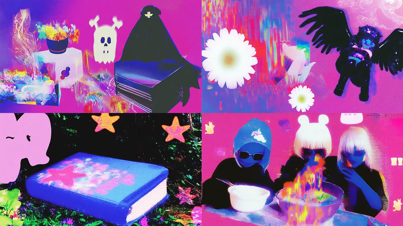 Psychedelic Dreamscape with a Surrealist Touch - Midjourney sref style