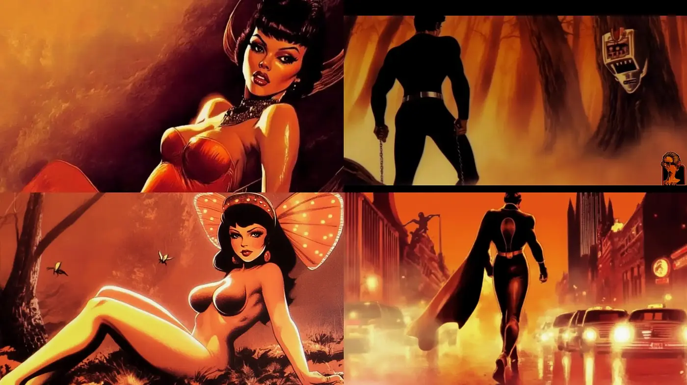 Noir-Inspired Cinematic Ambiance with Warm Sepia Overtones - Midjourney sref style