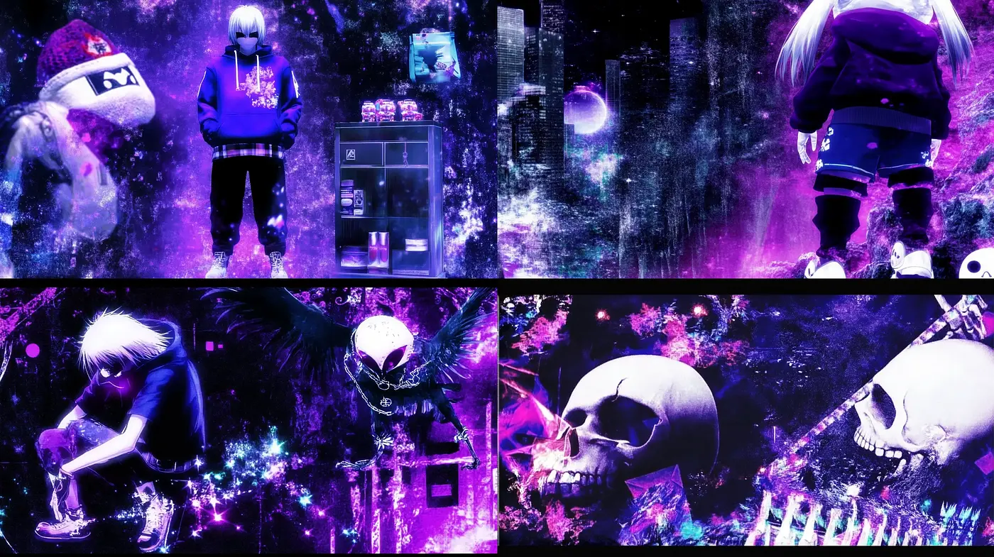 Neon Cyberpunk Dreamscape: A Vivid and Surreal Artistic Expression - Midjourney sref style
