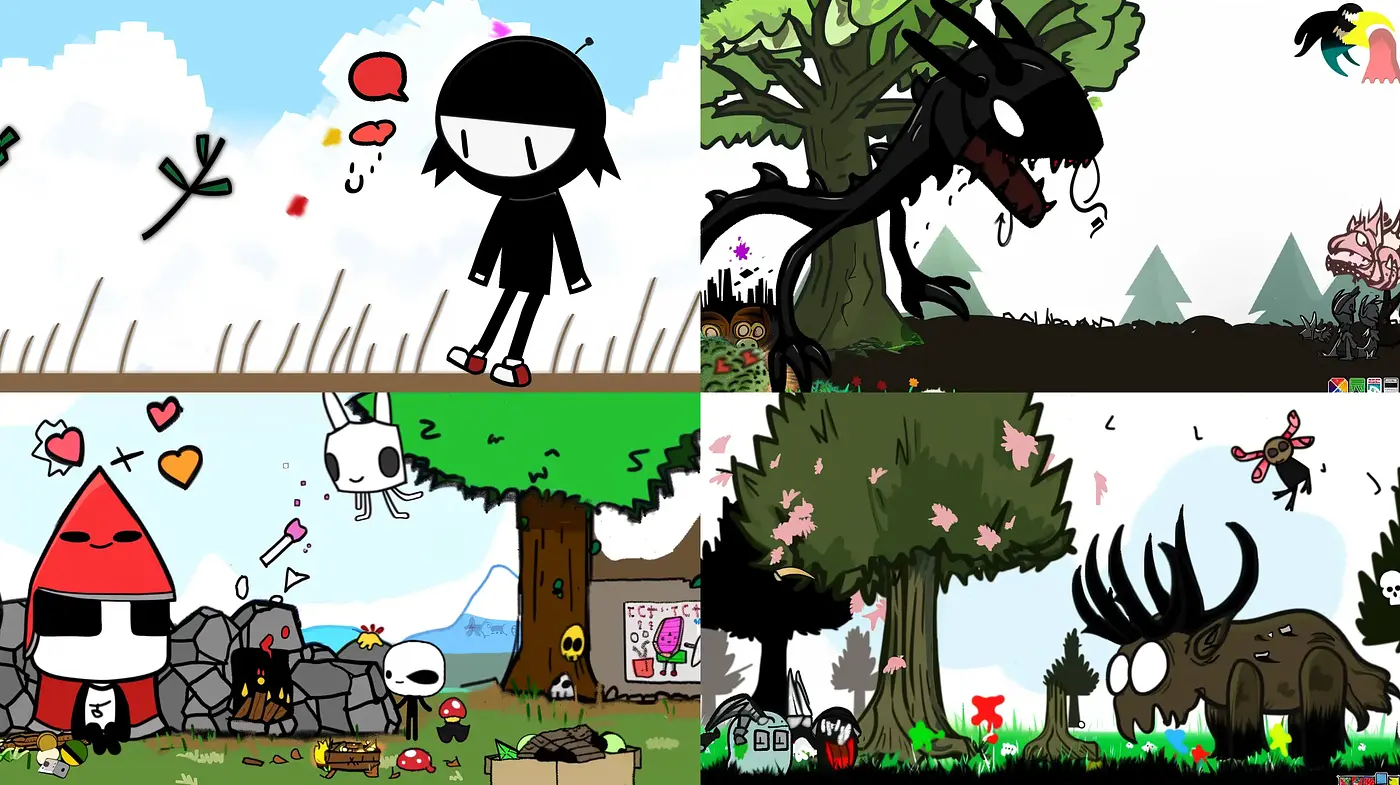 Whimsical Cartoon Fantasy with Surrealist Overtones - Midjourney sref style