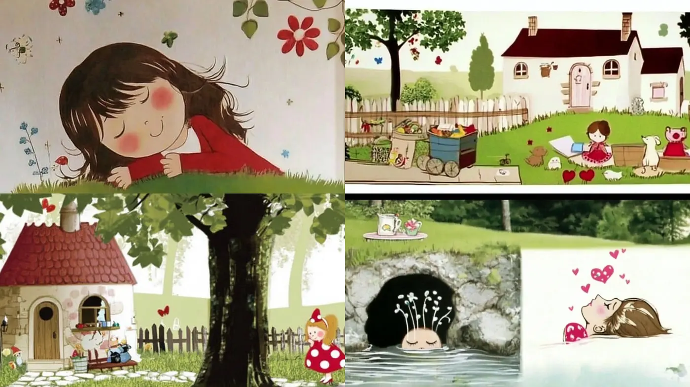 Whimsical illustrations with a charming and playful aesthetic - Midjourney sref style
