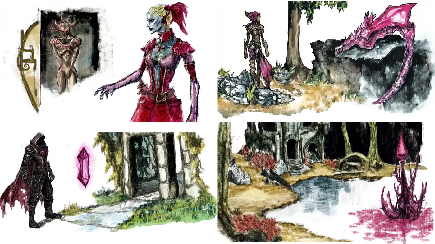 Ethereal Fantasy Watercolor Dreamscape - Midjourney sref style