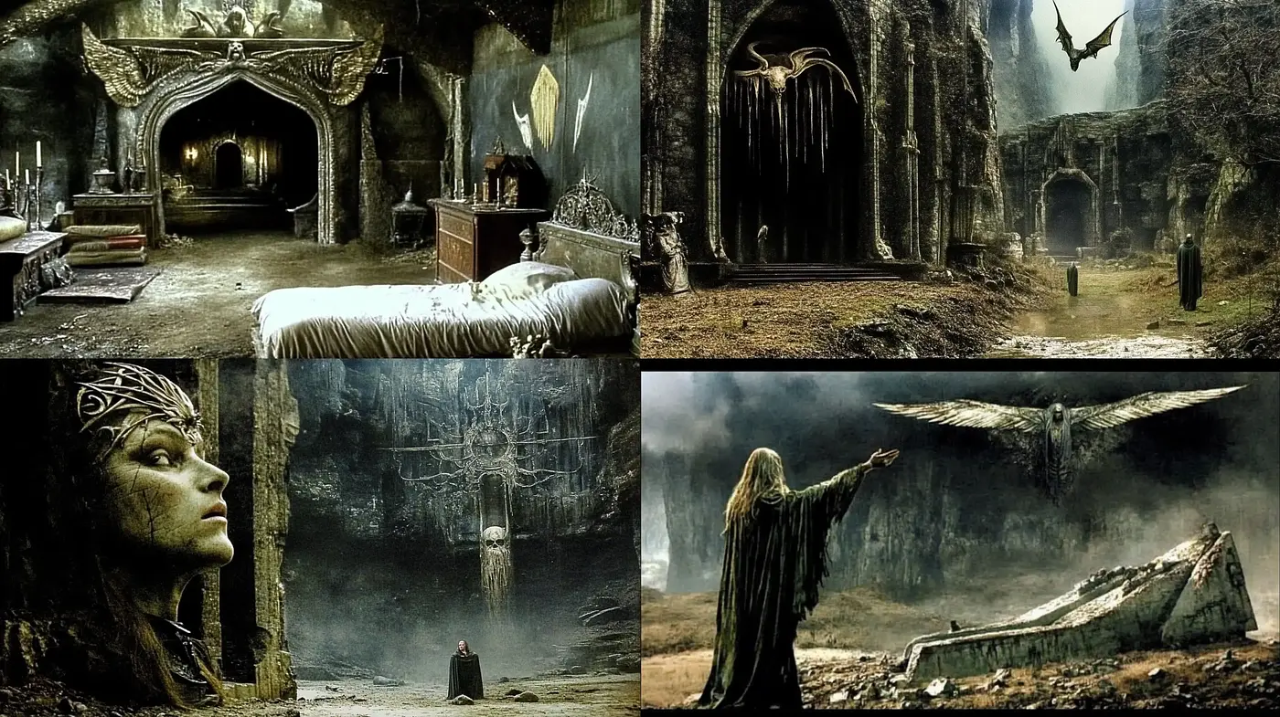 Ethereal Gothic Reverie: A Consistent Vision of Dark Fantasy - Midjourney sref style