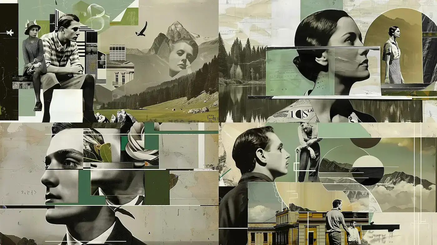 Retro-Futuristic Collage with a Nostalgic Touch - Midjourney sref style