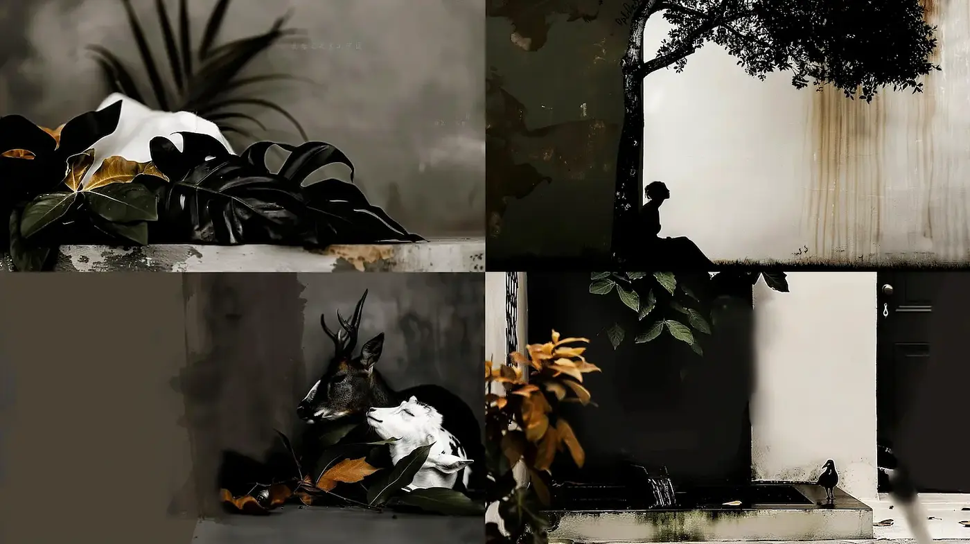 Moody Nature Aesthetics with a Touch of Surrealism - Midjourney sref style
