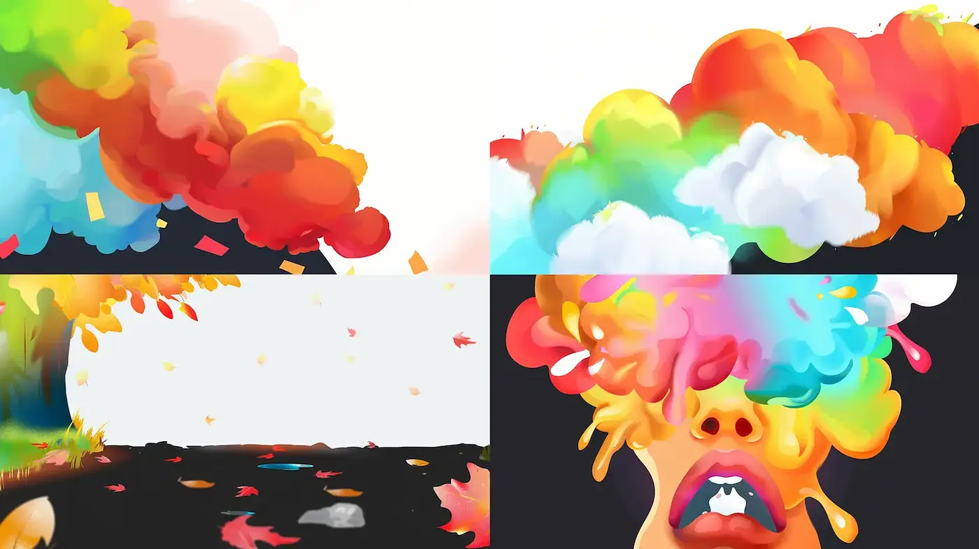 Vibrantly Surreal Cloudscapes with a Whimsical Touch - Midjourney sref style