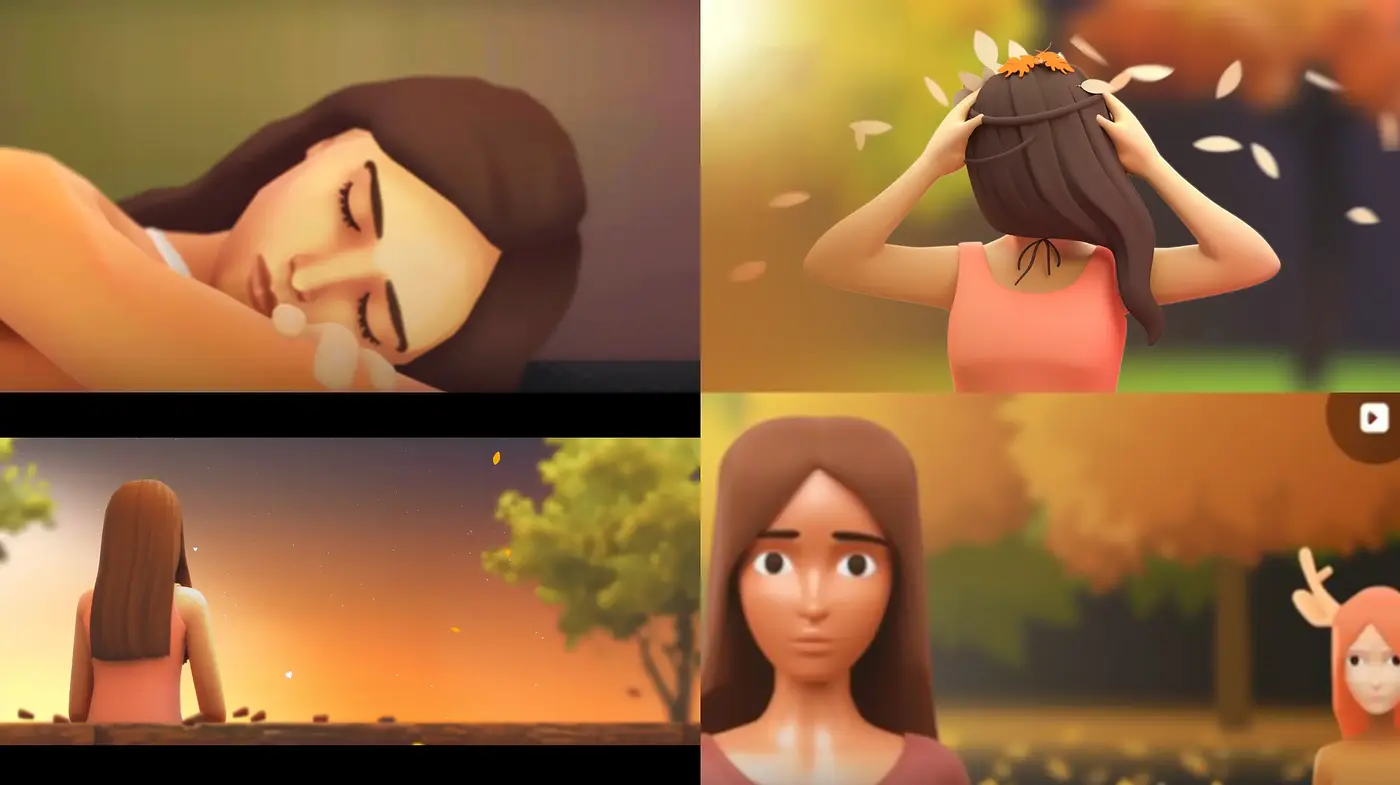 Warm Autumnal Glow in Stylized Serenity - Midjourney sref style