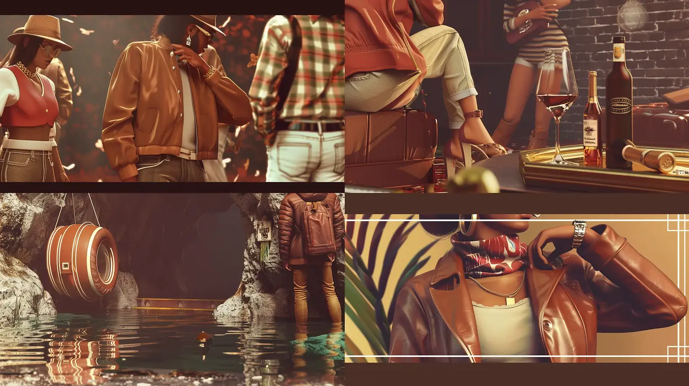 Retro Cinematic Aesthetic with Sepia-Infused Palette - Midjourney sref style