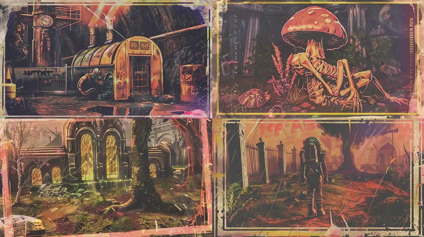 Dusky Dreamscape Fusion with Surrealist Tendencies - Midjourney sref style