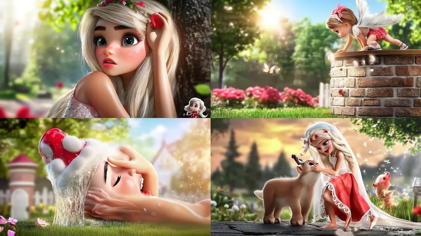 Enchanted Storybook Realism in Sunlit Natural Hues - Midjourney sref style