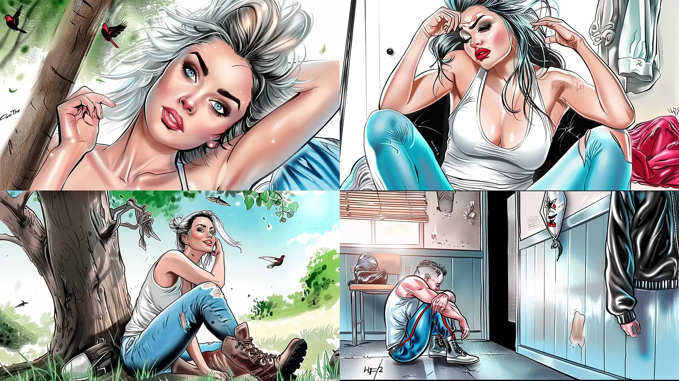 Dynamic Comic Book Illustration Style with a Lively Palette - Midjourney sref style