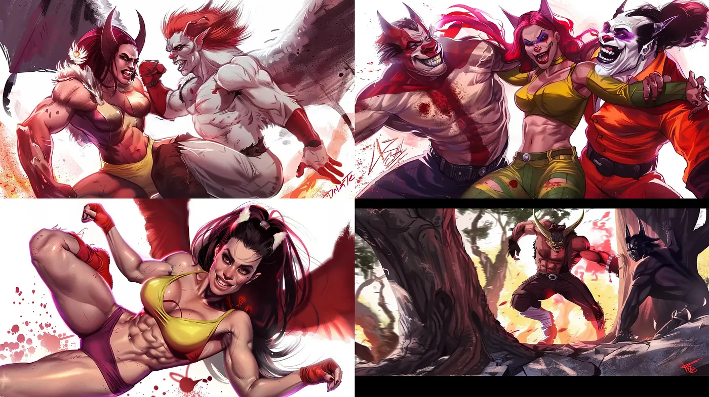 Dynamic Comic Book Heroism with Vibrant Energy and Expressive Motion - Midjourney sref style