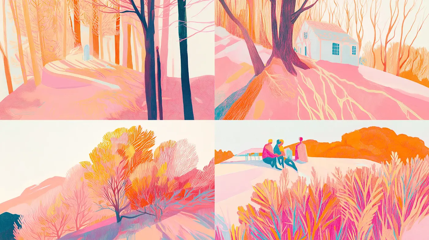 Pastel Dreamscapes with a Lyrical Expressionist Influence - Midjourney sref style