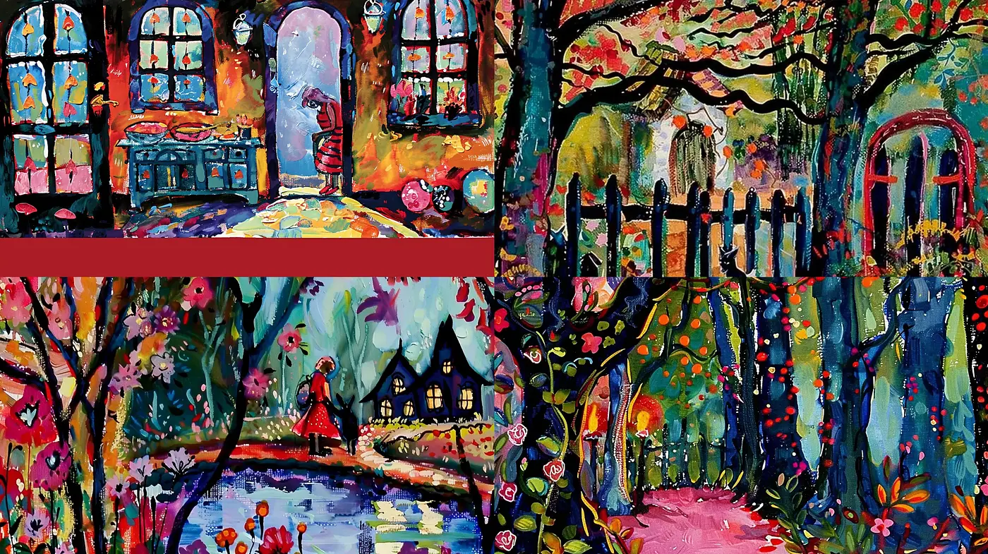 Enchanted Chromatic Gardens: A Whimsical Expressionist Journey - Midjourney sref style
