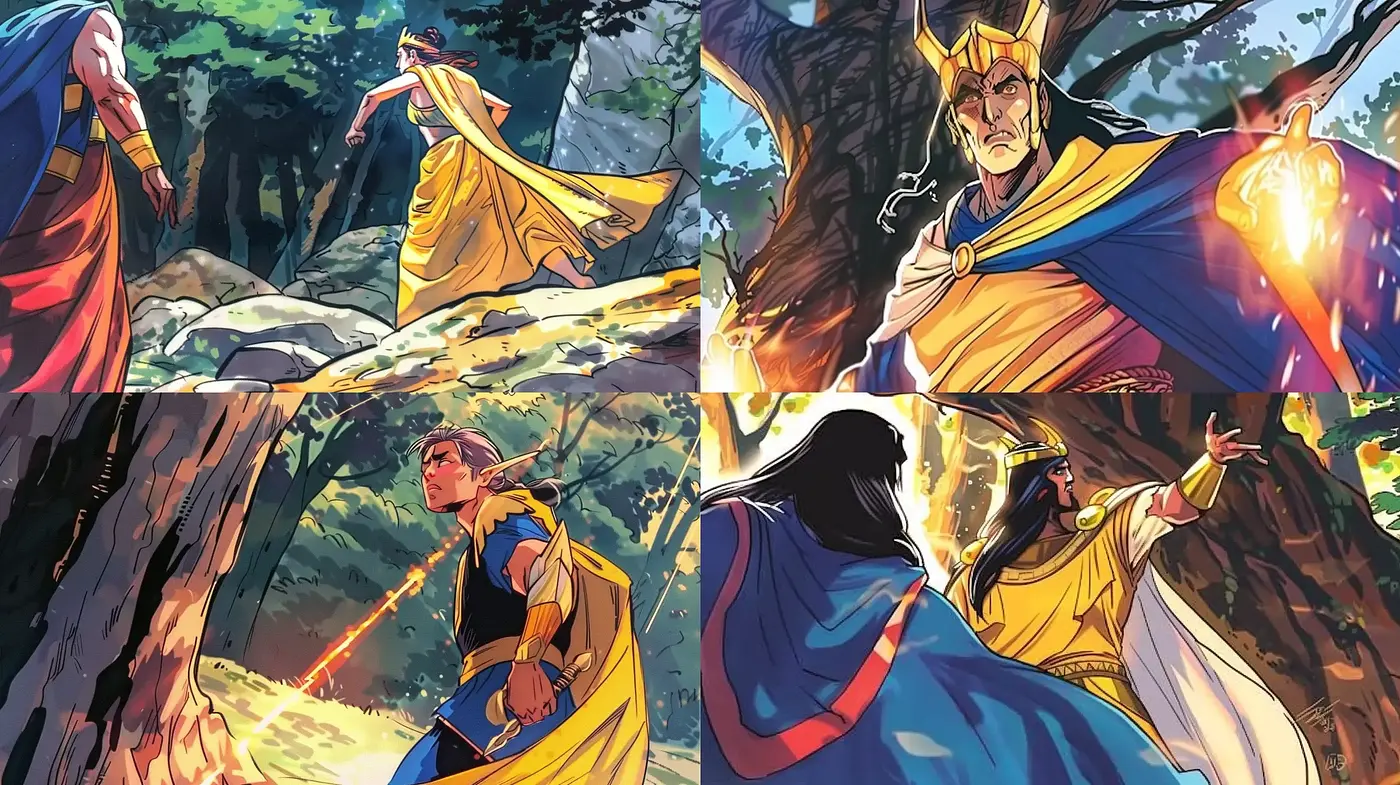 Luminous Fantasy Adventure in Stylized Illustration - Midjourney sref style