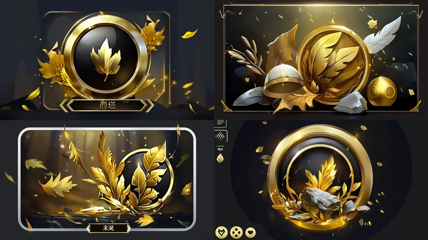 Elegant and Luxurious Digital Design with Nature Elements - Midjourney sref style