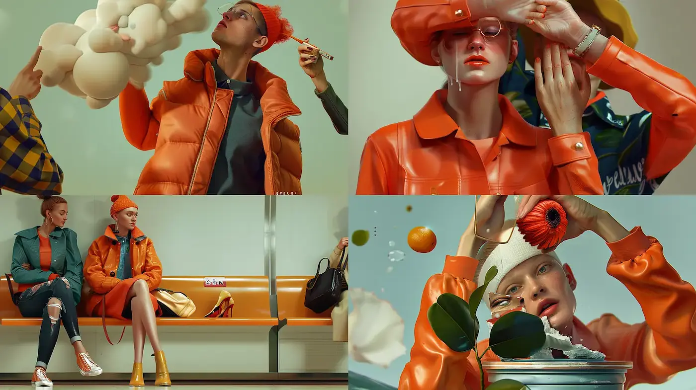 Vibrant Modern Surrealism with a Touch of Retro Aesthetics - Midjourney sref style