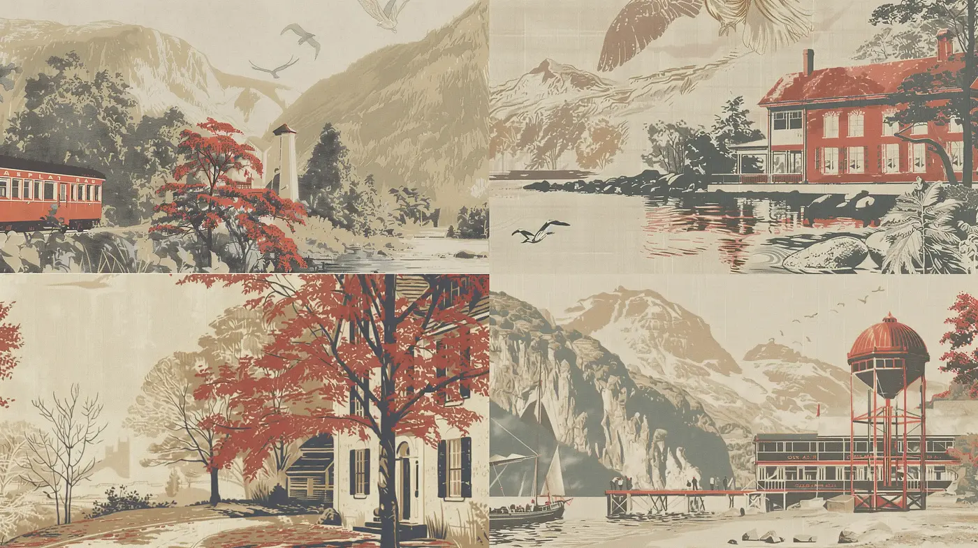 Serene Americana: A Stylized Homage to Pastoral Simplicity - Midjourney sref style