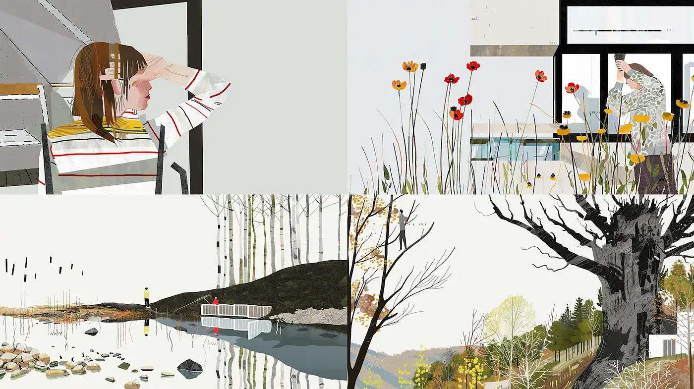 Stylized Illustrations with a Subtle Realism and Organic Aesthetic - Midjourney sref style