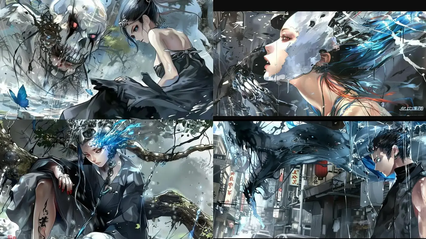 Dramatic Anime-Inspired Cyberpunk Visions - Midjourney sref style
