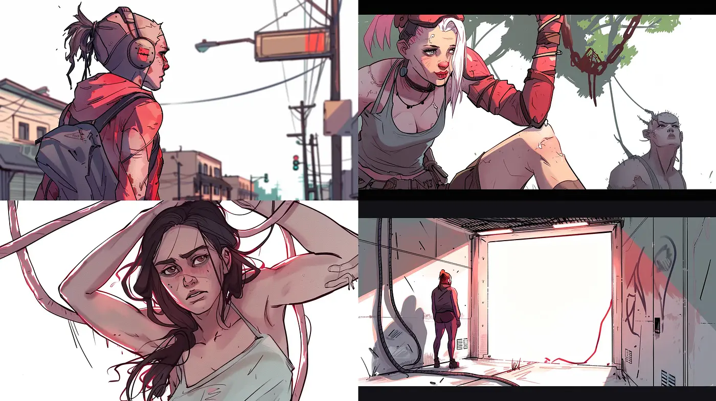 Ethereal Urban Sketches: A Fusion of Graphite Textures and Muted Color Tones - Midjourney sref style