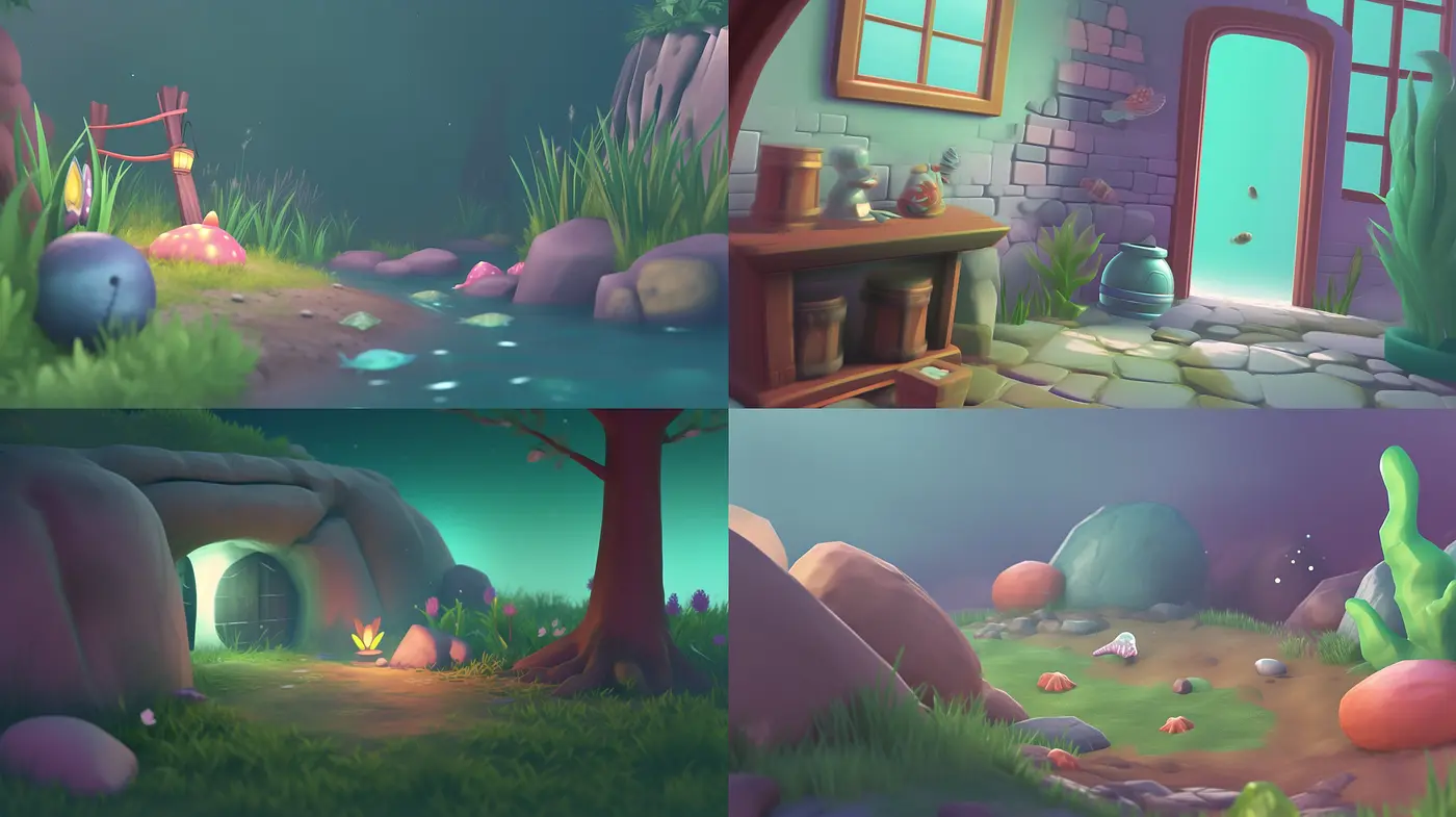Enchanting Whimsical Dreamscape: A Harmonious Blend of Pastel Hues and Soft Textures - Midjourney sref style
