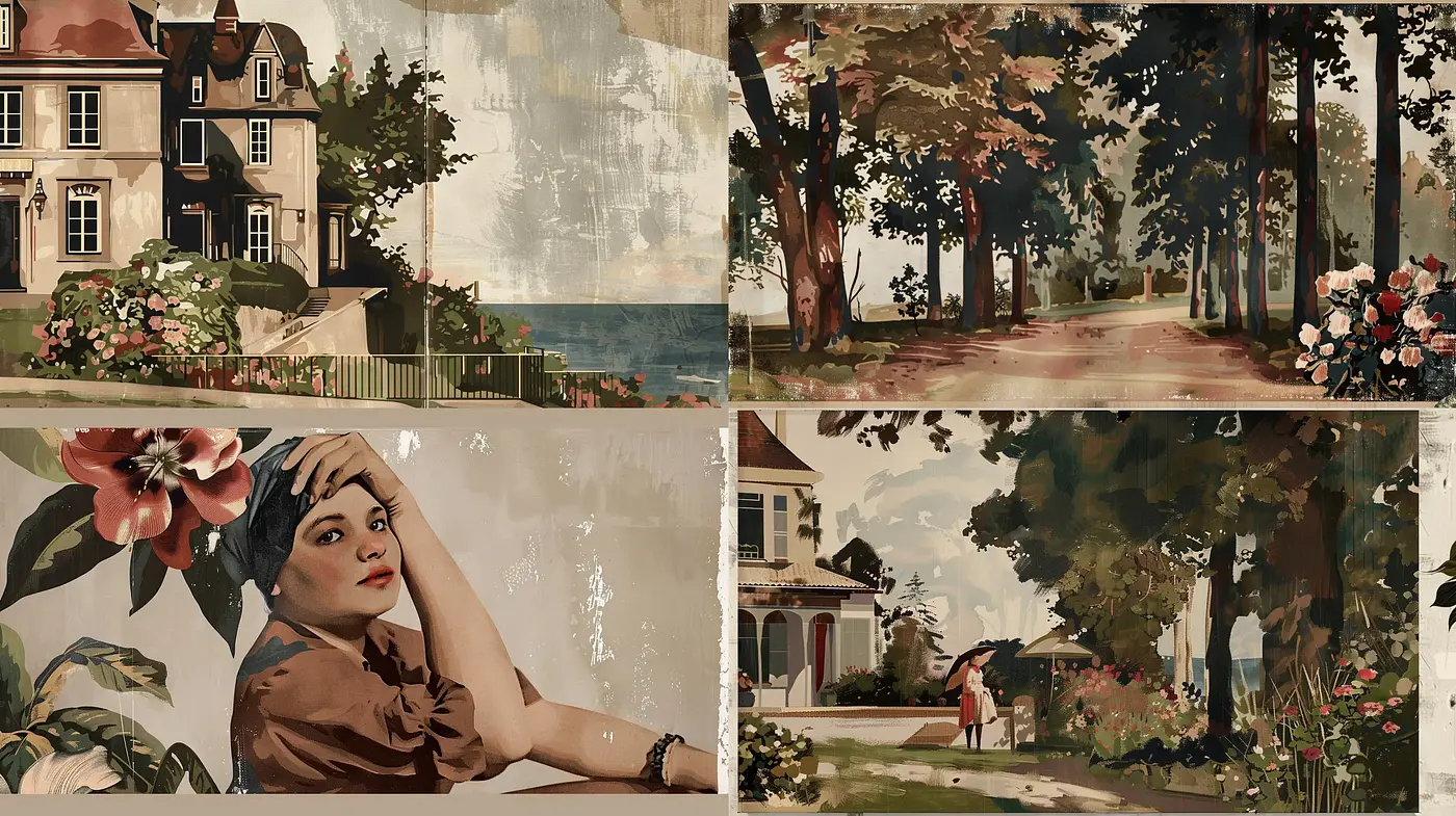 Timeless Serenity in Earthy Hues: A Contemporary Take on Traditional Oil Painting Techniques - Midjourney sref style